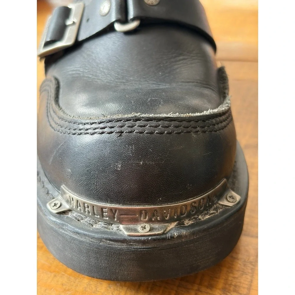 Harley-Davidson Men's Distortion Skull Motorcycle Black Boots 9 M - EUC